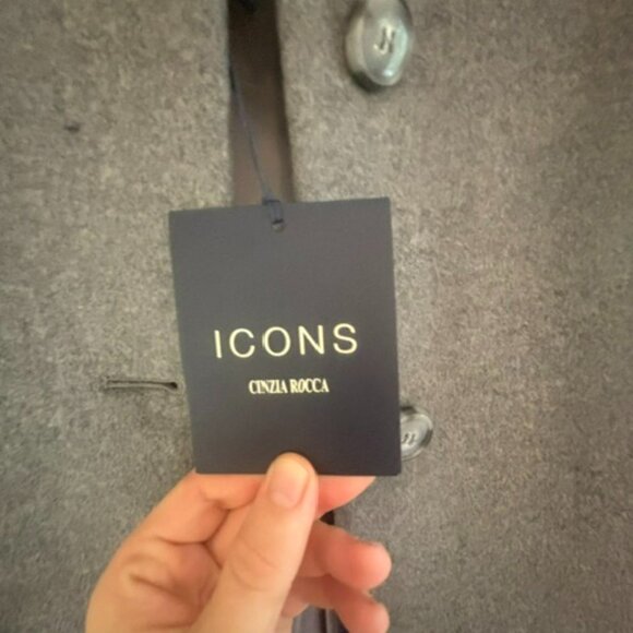 NWT Sz 10 Cinzia Rocca Icons Wool Cashmere Blend Coat - Picture 5 of 11